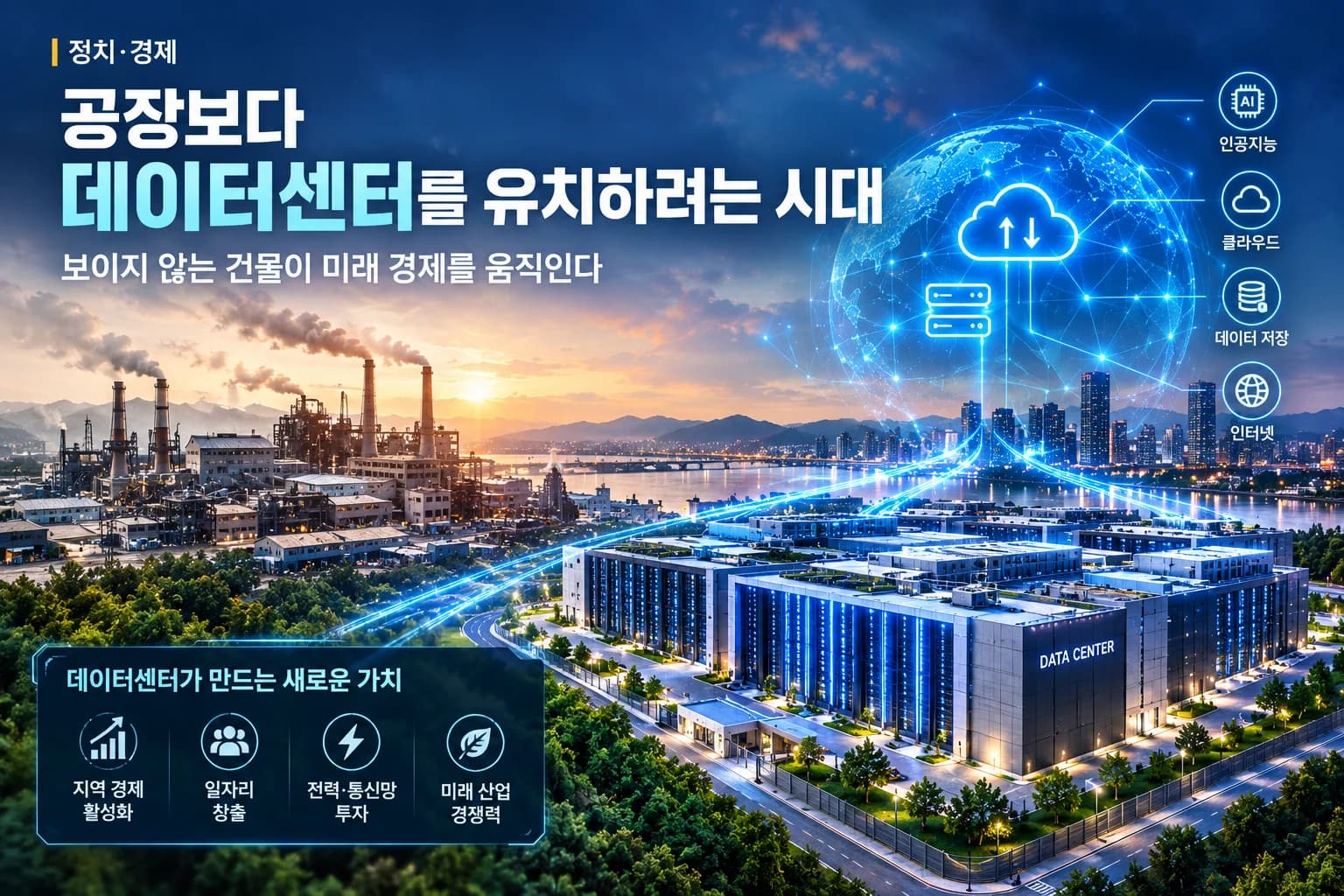 공장보다 데이터센터를 유치하려는 시대